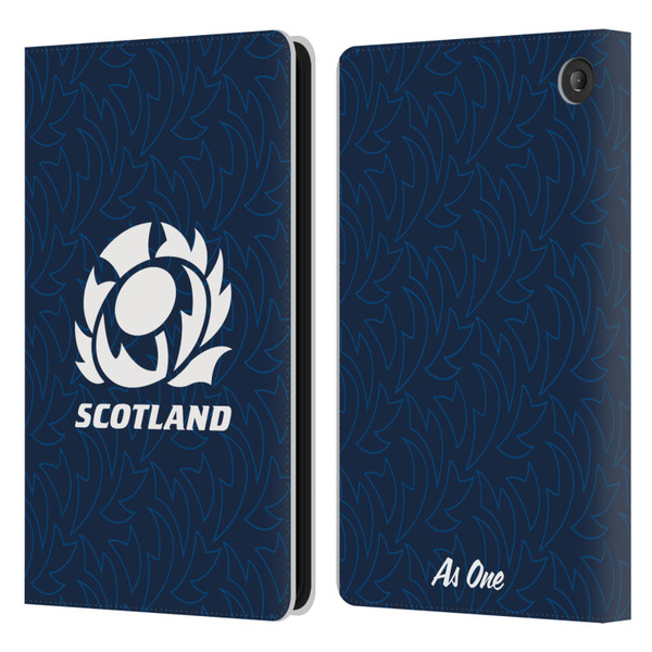Scotland Rugby Graphics Pattern Leather Book Wallet Case Cover For Amazon Fire 7 2022