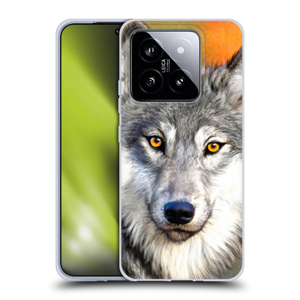 Aimee Stewart Animals Autumn Wolf Soft Gel Case for Xiaomi 14