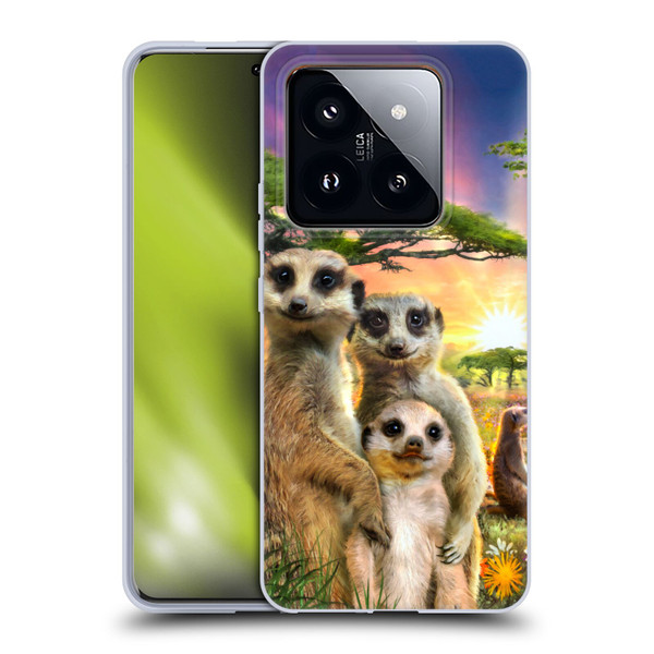 Aimee Stewart Animals Meerkats Soft Gel Case for Xiaomi 14 Pro