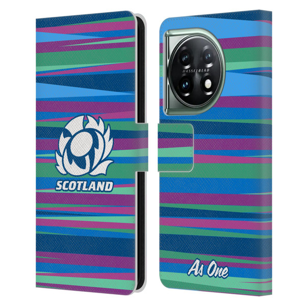 Scotland Rugby Graphics Training Pattern Leather Book Wallet Case Cover For OnePlus 11 5G