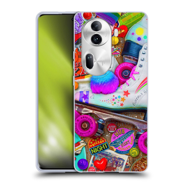 Aimee Stewart Colourful Sweets Skate Night Soft Gel Case for OPPO Reno11 Pro