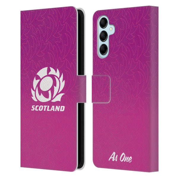 Scotland Rugby Graphics Gradient Pattern Leather Book Wallet Case Cover For Samsung Galaxy M14 5G