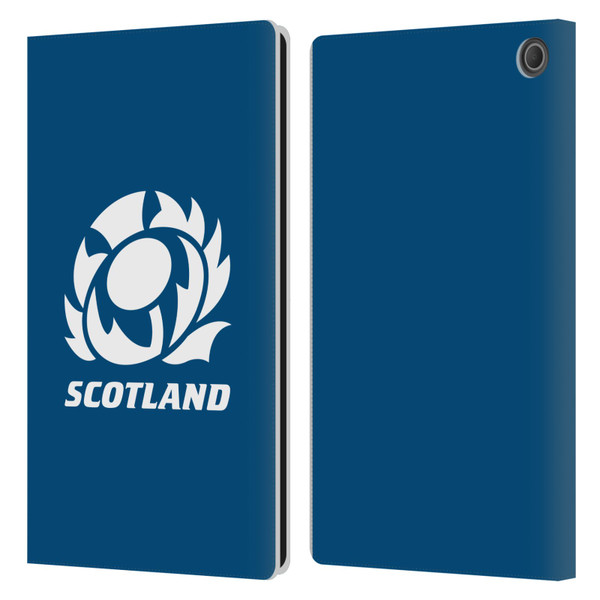 Scotland Rugby Logo 2 Plain Leather Book Wallet Case Cover For Amazon Fire Max 11 2023