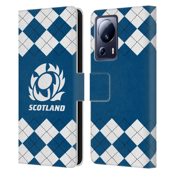 Scotland Rugby Logo 2 Argyle Leather Book Wallet Case Cover For Xiaomi 13 Lite 5G