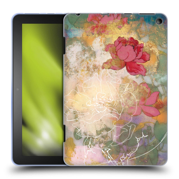 Aimee Stewart Smokey Floral Midsummer Soft Gel Case for Amazon Fire HD 8/Fire HD 8 Plus 2020