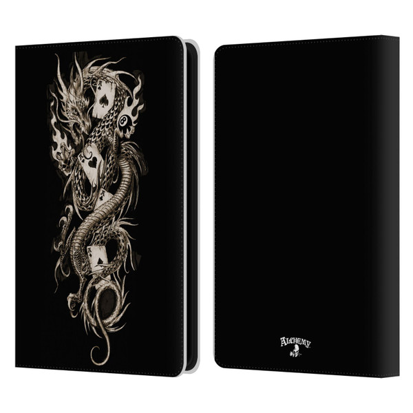 Alchemy Gothic Dragon Imperial Leather Book Wallet Case Cover For Amazon Kindle Paperwhite 5 (2021)