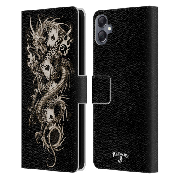 Alchemy Gothic Dragon Imperial Leather Book Wallet Case Cover For Samsung Galaxy A05