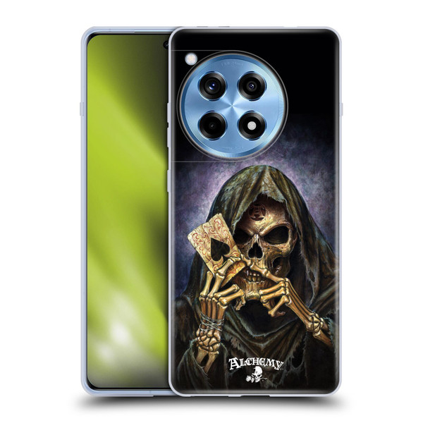 Alchemy Gothic Skull And Cards Reaper's Ace Soft Gel Case for OnePlus 12R