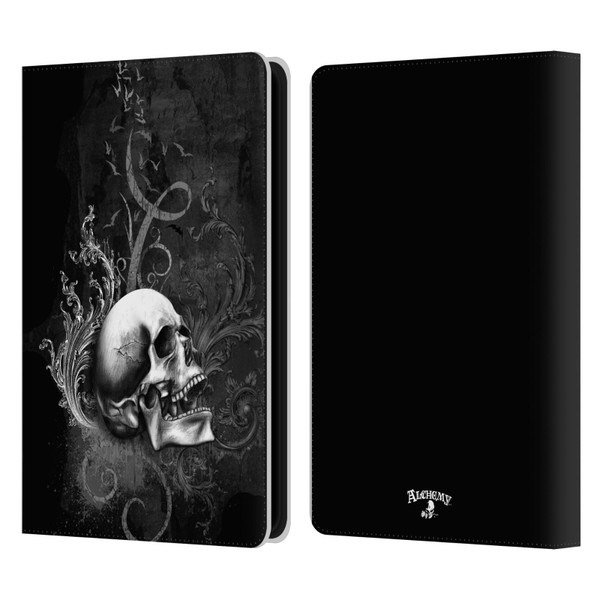 Alchemy Gothic Skull De Profundis Leather Book Wallet Case Cover For Amazon Kindle Paperwhite 5 (2021)
