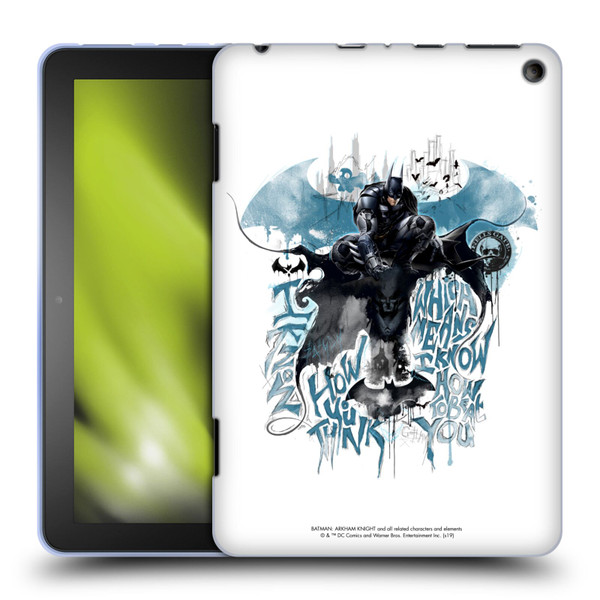 Batman Arkham Knight Graphics How You Think Soft Gel Case for Amazon Fire HD 8/Fire HD 8 Plus 2020