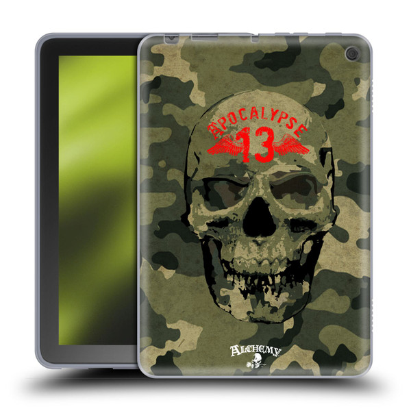 Alchemy Gothic Skull Camo Skull Soft Gel Case for Amazon Fire HD 8/Fire HD 8 Plus 2020