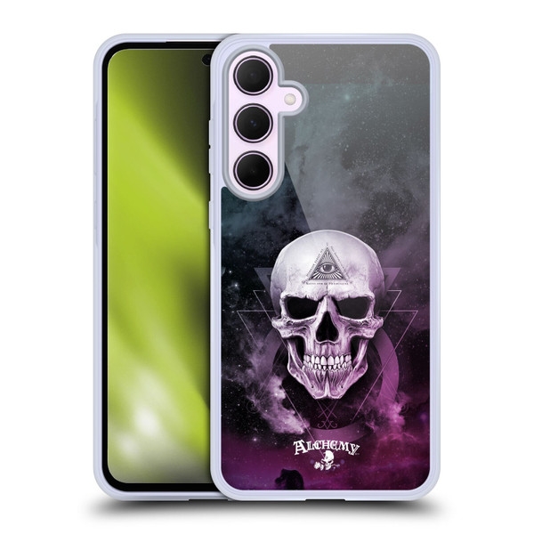 Alchemy Gothic Skull The Void Geometric Soft Gel Case for Samsung Galaxy A35 5G