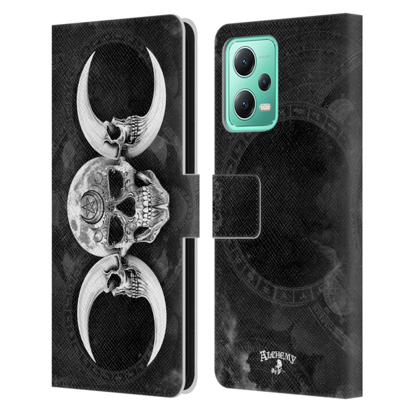 Alchemy Gothic Skull Dark Goddess Moon Leather Book Wallet Case Cover For Xiaomi Redmi Note 12 5G