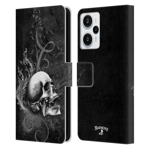 Alchemy Gothic Skull De Profundis Leather Book Wallet Case Cover For Xiaomi Redmi Note 12T