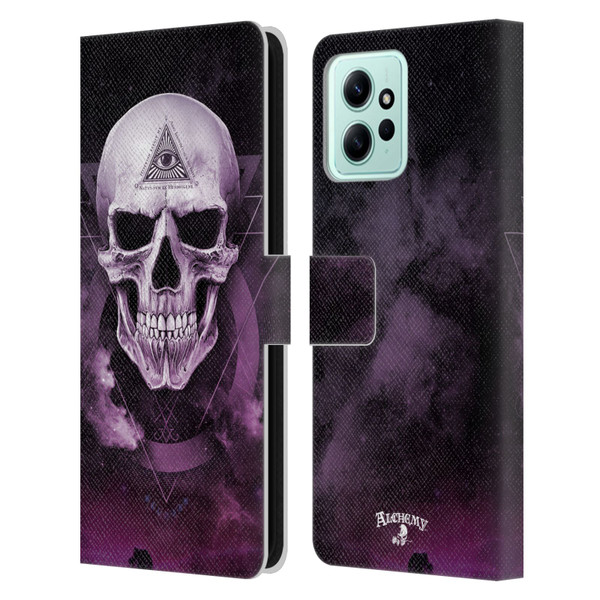 Alchemy Gothic Skull The Void Geometric Leather Book Wallet Case Cover For Xiaomi Redmi 12