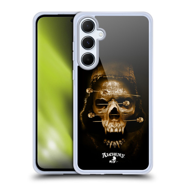 Alchemy Gothic Skull Death Fetish Soft Gel Case for Samsung Galaxy A55 5G