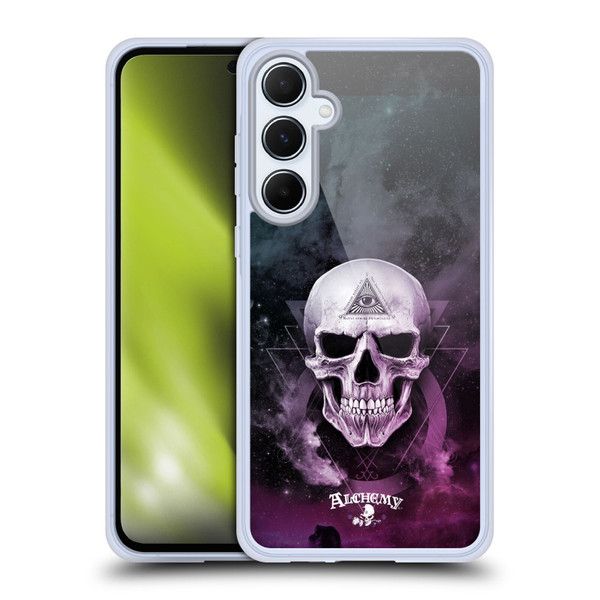 Alchemy Gothic Skull The Void Geometric Soft Gel Case for Samsung Galaxy A55 5G