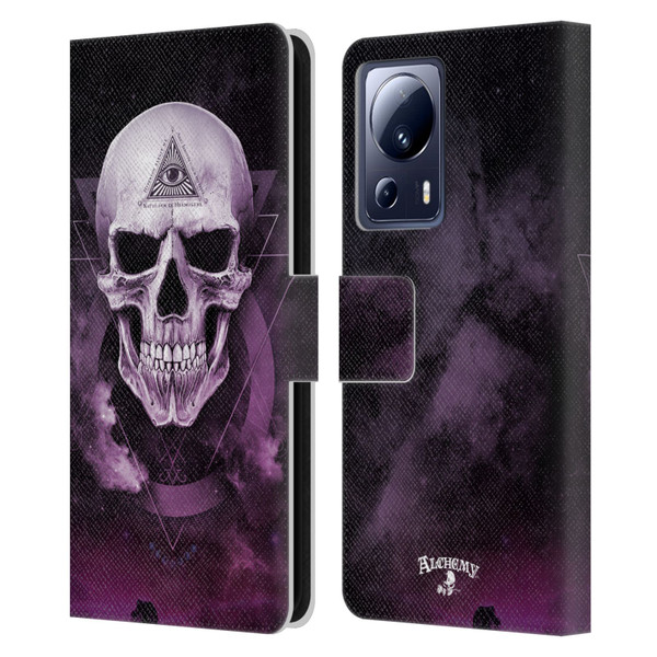 Alchemy Gothic Skull The Void Geometric Leather Book Wallet Case Cover For Xiaomi 13 Lite 5G