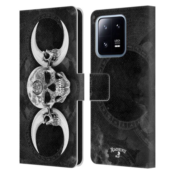 Alchemy Gothic Skull Dark Goddess Moon Leather Book Wallet Case Cover For Xiaomi 13 Pro 5G