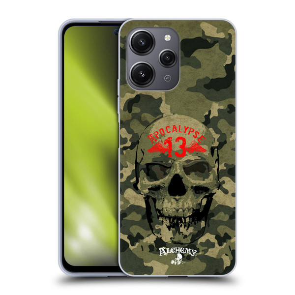 Alchemy Gothic Skull Camo Skull Soft Gel Case for Xiaomi Redmi 12