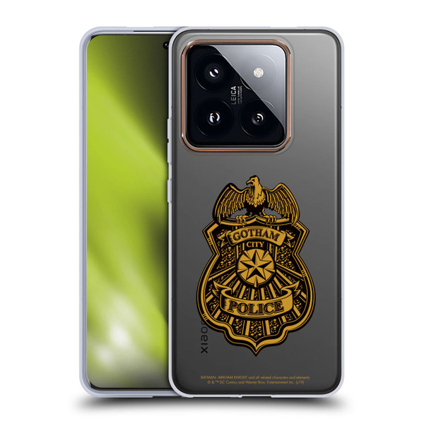 Batman Arkham Knight Graphics Gotham City Police Badge Soft Gel Case for Xiaomi 14 Pro