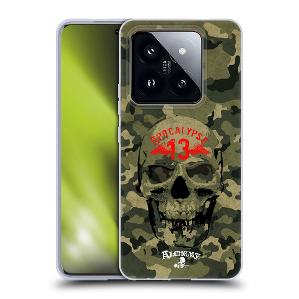 Alchemy Gothic Skull Camo Skull Soft Gel Case for Xiaomi 14 Pro