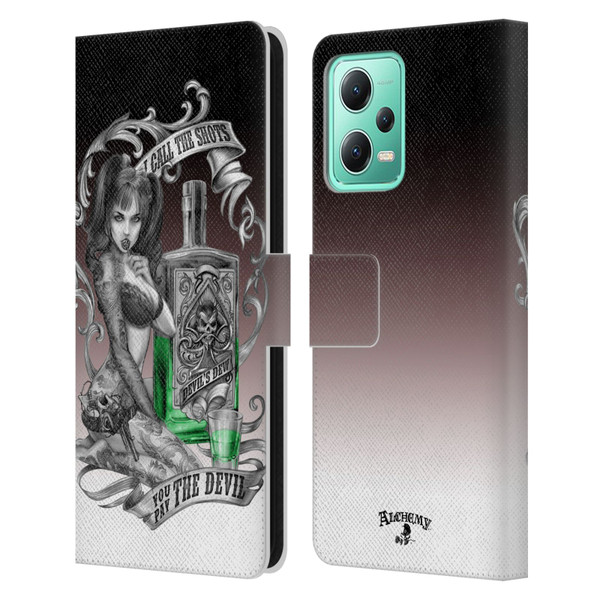 Alchemy Gothic Woman Devil's Green Dew Leather Book Wallet Case Cover For Xiaomi Redmi Note 12 5G