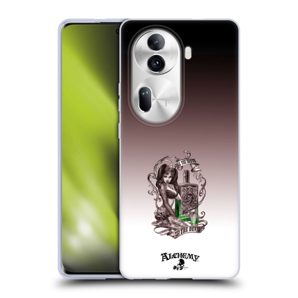 Alchemy Gothic Woman Devil's Green Dew Soft Gel Case for OPPO Reno11 Pro