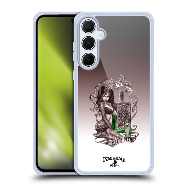 Alchemy Gothic Woman Devil's Green Dew Soft Gel Case for Samsung Galaxy A55 5G