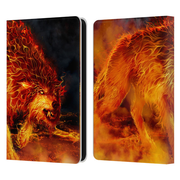 Tom Wood Fire Creatures Wolf Stalker Leather Book Wallet Case Cover For Amazon Kindle 11th Gen 6in 2022