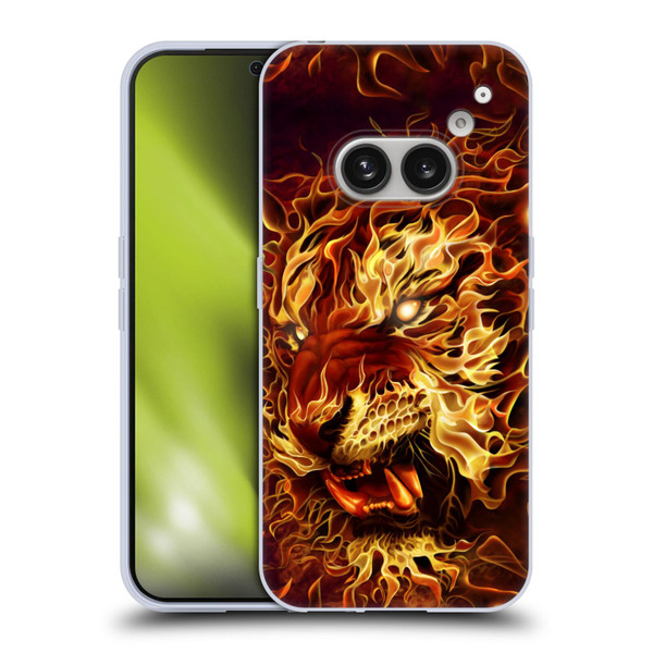 Tom Wood Fire Creatures Tiger Soft Gel Case for Nothing Phone (2a)