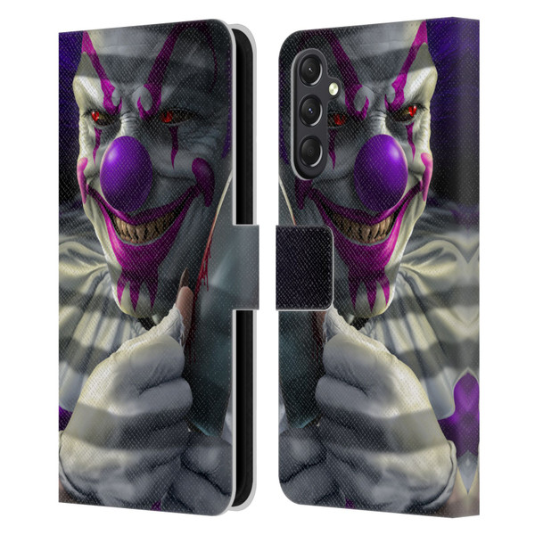 Tom Wood Horror Mischief The Clown Leather Book Wallet Case Cover For Samsung Galaxy A24 4G / M34 5G