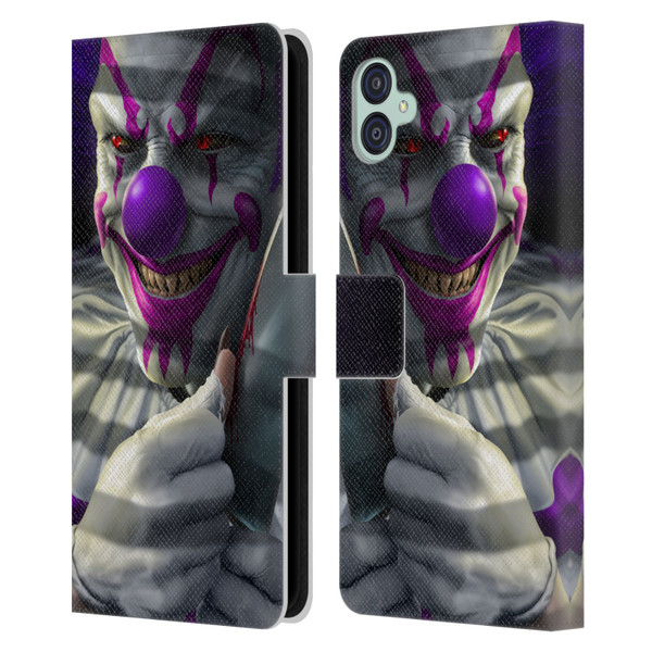 Tom Wood Horror Mischief The Clown Leather Book Wallet Case Cover For Samsung Galaxy M04 5G / A04e
