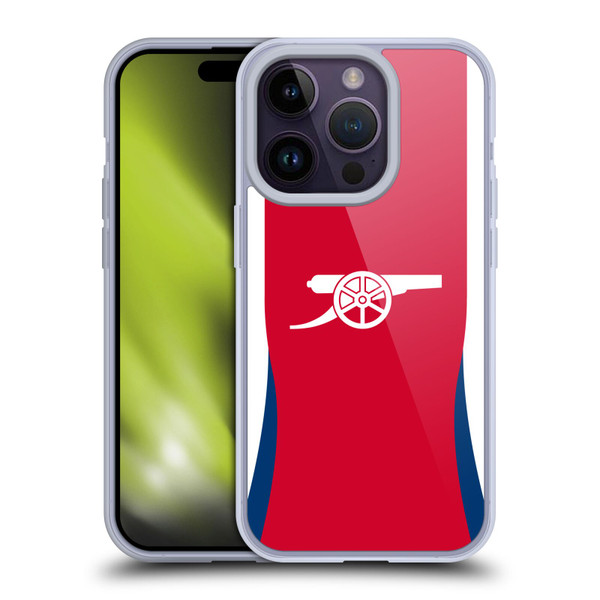 Arsenal FC 2024/25 Kit Home Soft Gel Case for Apple iPhone 14 Pro