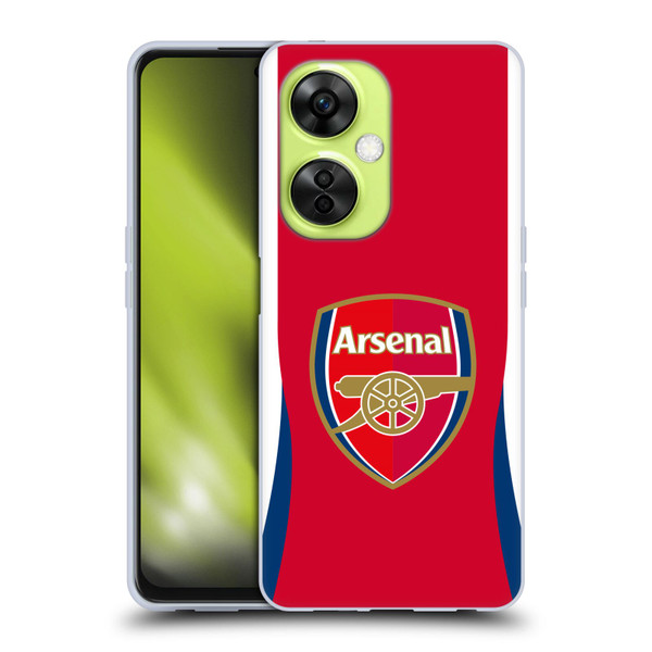 Arsenal FC 2024/25 Crest Kit Home Soft Gel Case for OnePlus Nord CE 3 Lite 5G