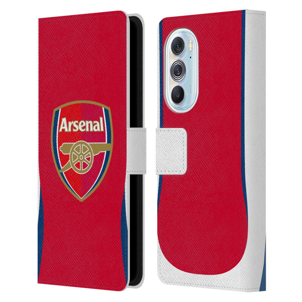 Arsenal FC 2024/25 Kit Home Leather Book Wallet Case Cover For Motorola Edge X30