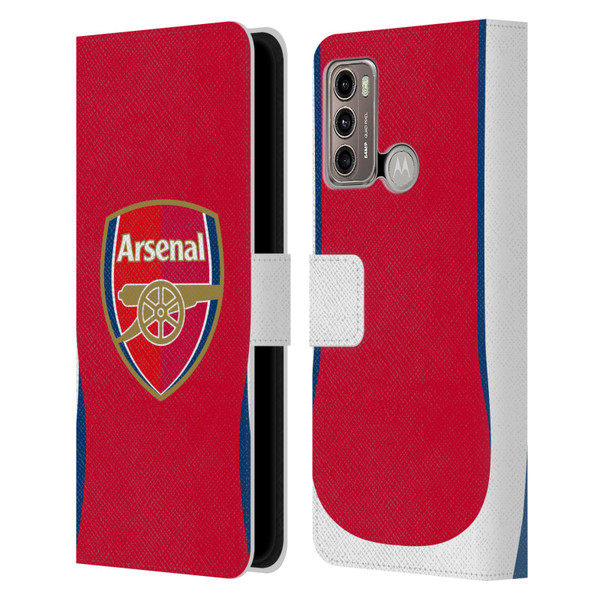 Arsenal FC 2024/25 Crest Kit Home Leather Book Wallet Case Cover For Motorola Moto G60 / Moto G40 Fusion