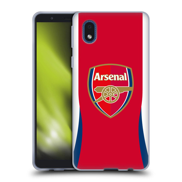 Arsenal FC 2024/25 Crest Kit Home Soft Gel Case for Samsung Galaxy A01 Core (2020)