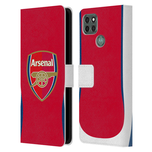 Arsenal FC 2024/25 Crest Kit Home Leather Book Wallet Case Cover For Motorola Moto G9 Power