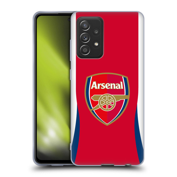 Arsenal FC 2024/25 Crest Kit Home Soft Gel Case for Samsung Galaxy A52 / A52s / 5G (2021)