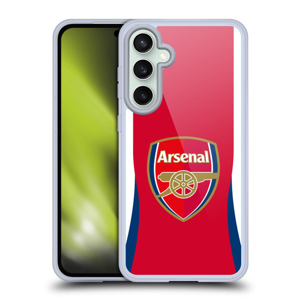 Arsenal FC 2024/25 Crest Kit Home Soft Gel Case for Samsung Galaxy S23 FE 5G