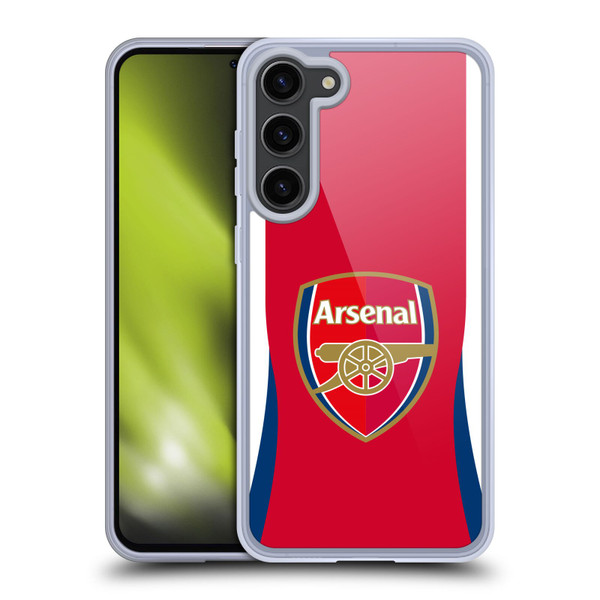 Arsenal FC 2024/25 Crest Kit Home Soft Gel Case for Samsung Galaxy S23+ 5G