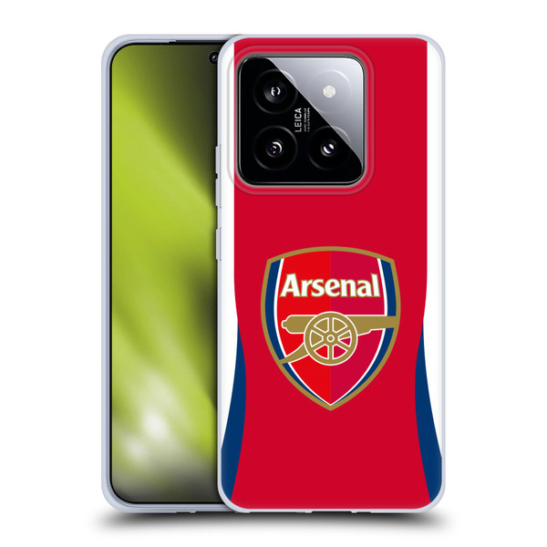 Arsenal FC 2024/25 Crest Kit Home Soft Gel Case for Xiaomi 14