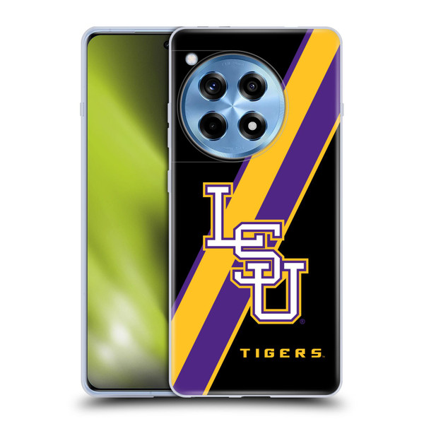 Louisiana State University LSU Louisiana State University Stripes Soft Gel Case for OnePlus 12R