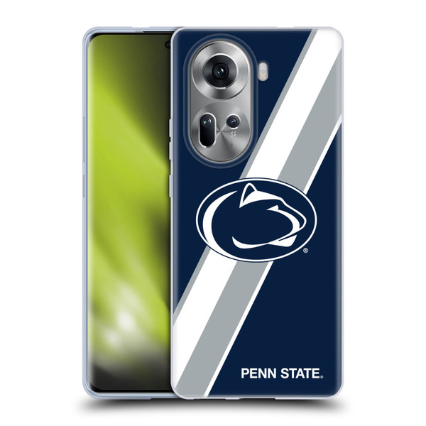 Pennsylvania State University PSU The Pennsylvania State University Stripes Soft Gel Case for OPPO Reno11