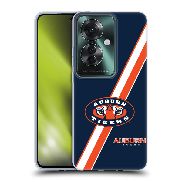 Auburn University AU Auburn University Stripes Soft Gel Case for OPPO Reno11 F 5G / F25 Pro 5G