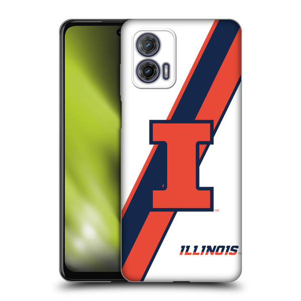 University Of Illinois U Of I University Of Illinois Stripes Soft Gel Case for Motorola Moto G73 5G