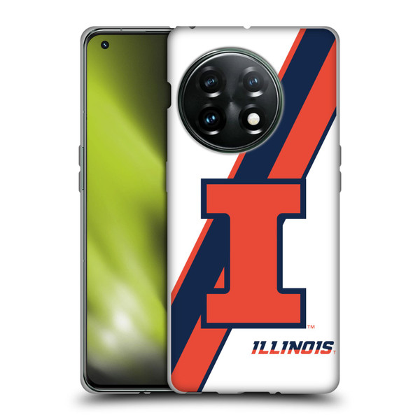 University Of Illinois U Of I University Of Illinois Stripes Soft Gel Case for OnePlus 11 5G