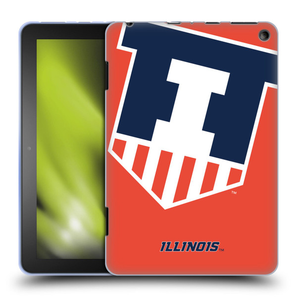 University Of Illinois U Of I University Of Illinois Oversized Icon Soft Gel Case for Amazon Fire HD 8/Fire HD 8 Plus 2020