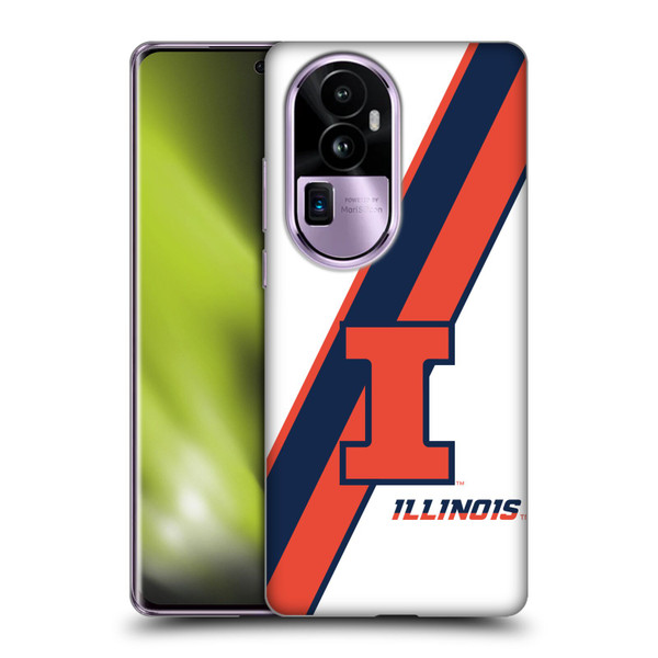 University Of Illinois U Of I University Of Illinois Stripes Soft Gel Case for OPPO Reno10 Pro+